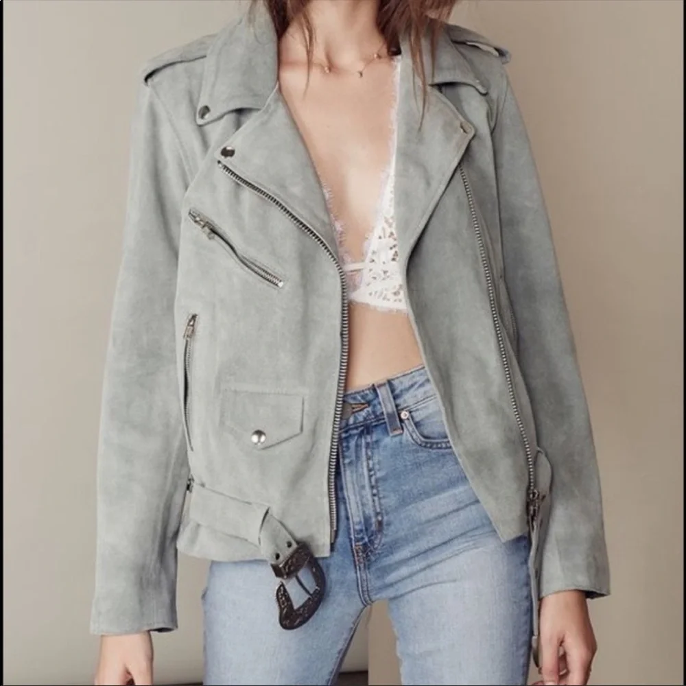 For Love & Lemons XS Understated Leather Jacket - Picture 1 of 8